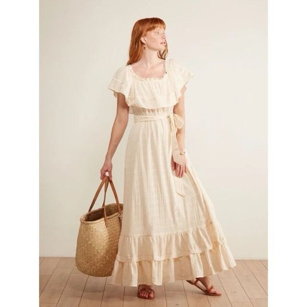 NWT Anthropologie Jayda Ruffled Maxi Dress x The Odells Size M